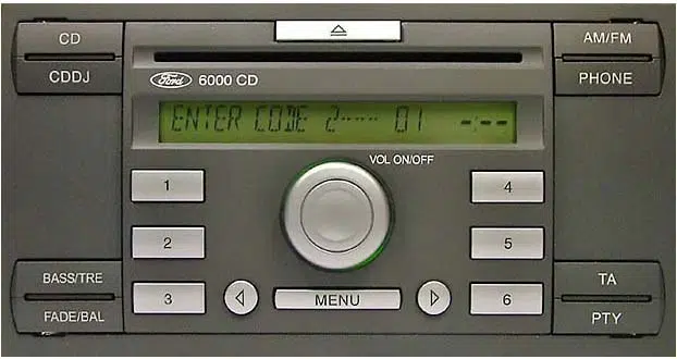 For 6000 radio cd Ford radio code online unlock