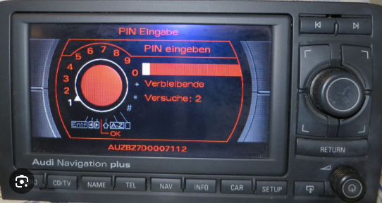 Audi Radio Serial Number on Screen - Radio Code Generator