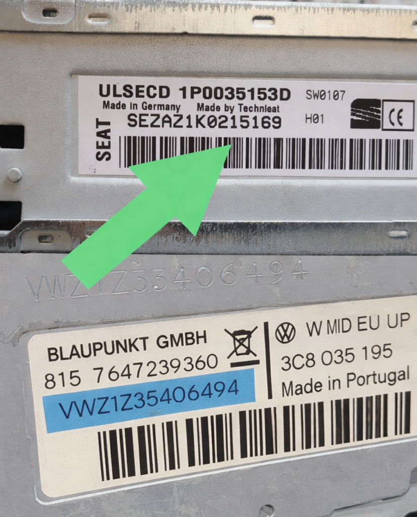 Seat and Skoda radio serial number - Radio code generator