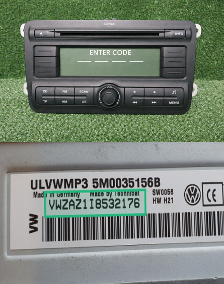 Radio serial number example 2