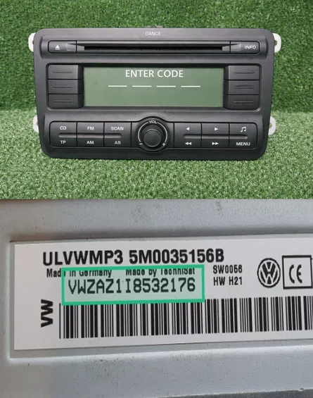 Radio serial number example 2