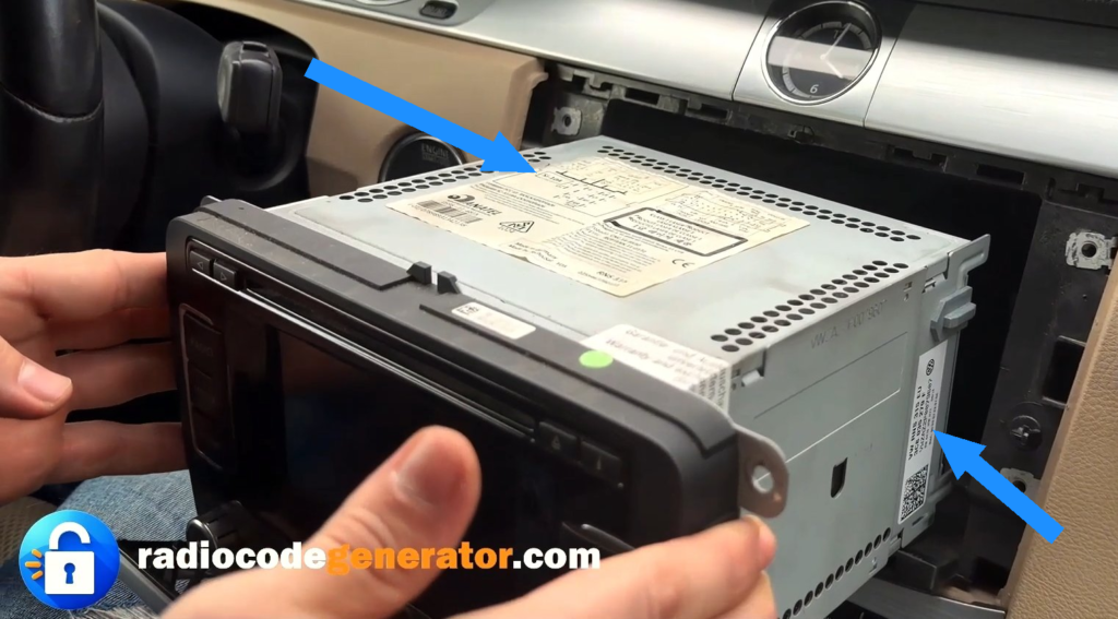 VW Radio Unit Removal - Radio code Generator