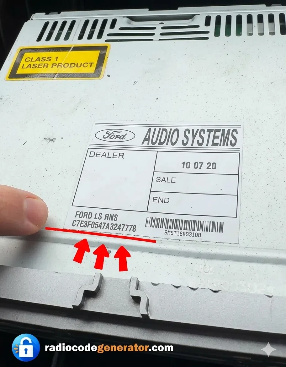 Radio serial number example 3