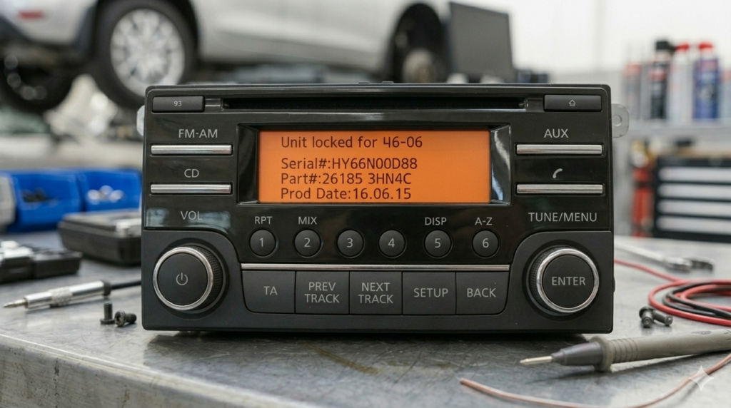 How to unlock Nissan Daewoo Radio , find Serial Number, Part and Production Date