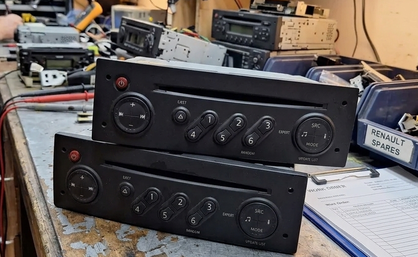 Original Renault Update List radio head units stacked
